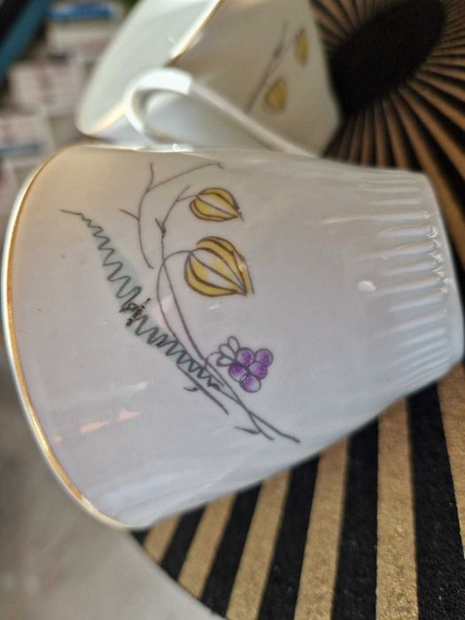 Komplet dwóch Porcelanowych filiżanek Chodzież Ćmielów