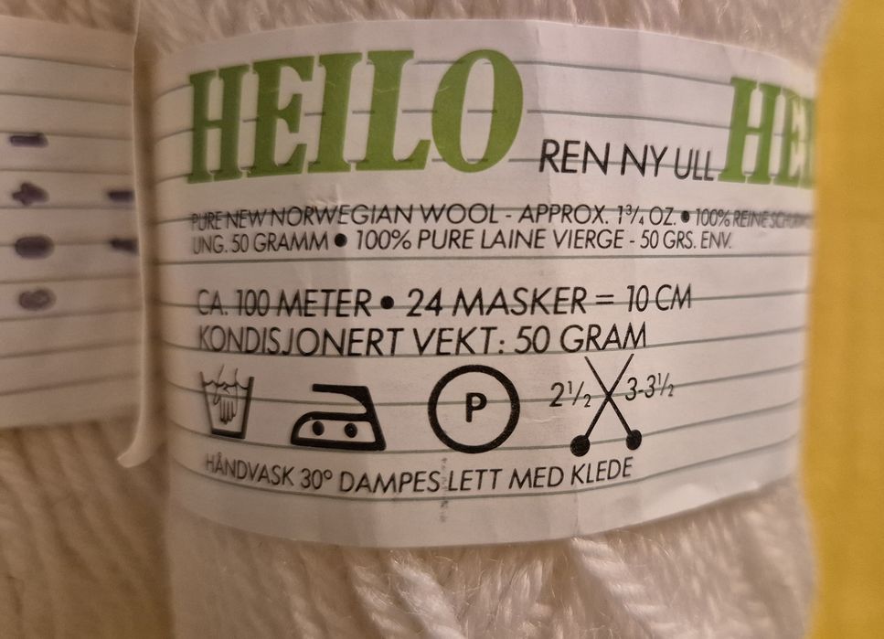 Włóczka ecru 100 % wełna norweska