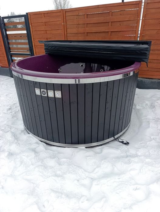 HotTub Balia Ogrodowa Bania Jacuzzi SPA PIEC XXL NOWA 200cm