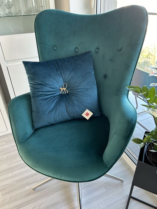 Fotel obrotowy, stan idealny + nowa poduszka