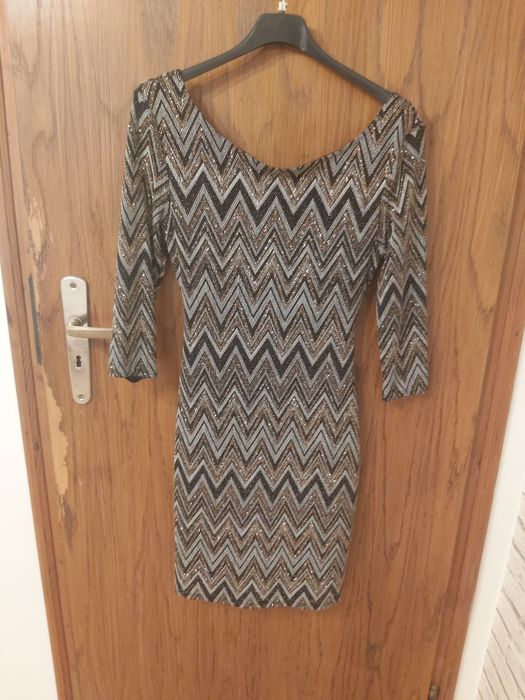 Błyszcząca sukienka sylwestrowa na sylwestra new look xs 34