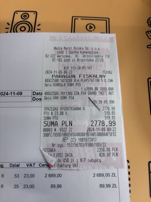 PS5 PlayStation 5  Slim 1TB BluRay, Gwarancja! Lombard HALOgsm Łódź