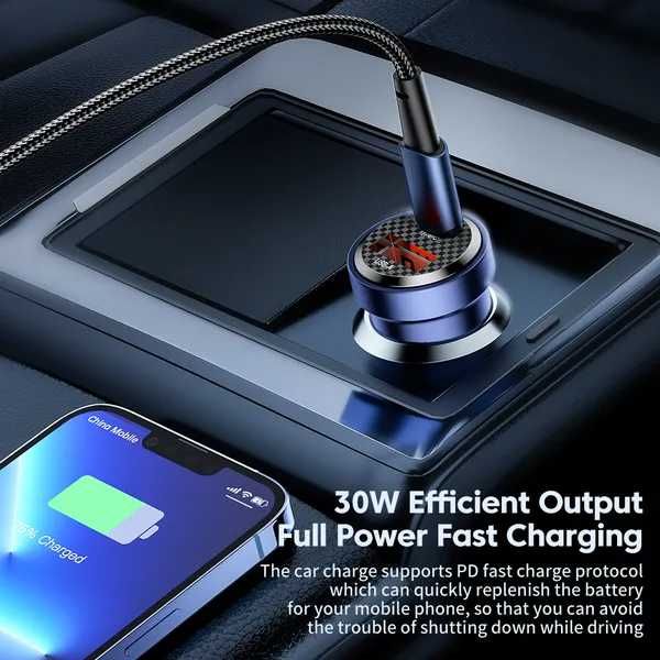 Швидка зарядка Toocki 30W USB TypeC QC4.0 QC3.0 SCP 5A PD.Зарядка авто