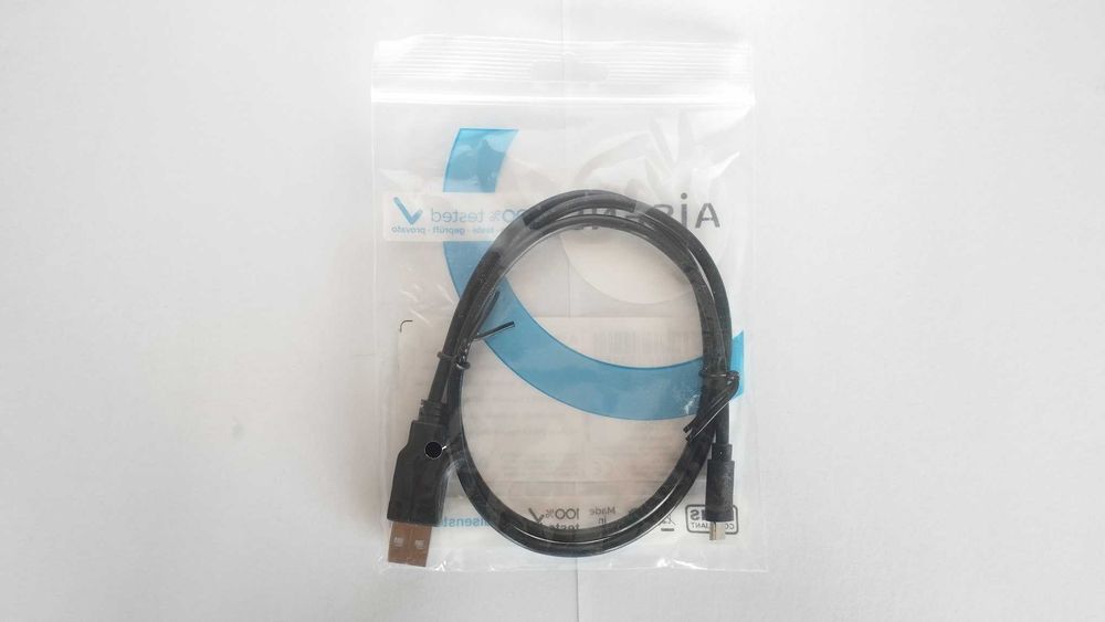 NOVO - AISENS - Cabo Micro USB - 0,8 Metros