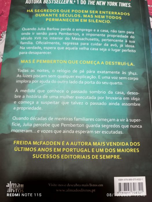 Livro novo a Bruxa da Freida McFadden