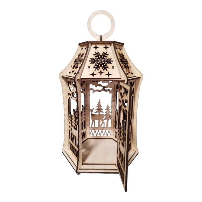 Lampion na podgrzewacz - sklejka