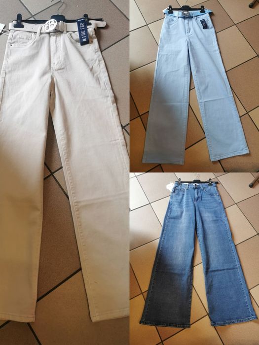 Jeansy damskie szerokie XS do XL