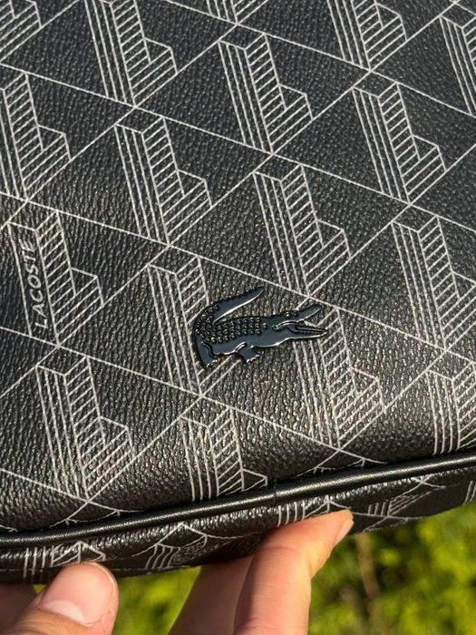 Месенджер Lacoste/ сумка лакосте / лакост барсетка через плече/ чорна