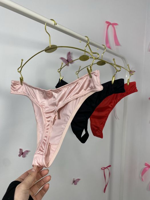 Атласні трусики шовкові трусики стрінги з принтами