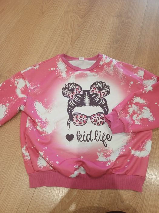 Bluza różowa dziewczęca 134/140