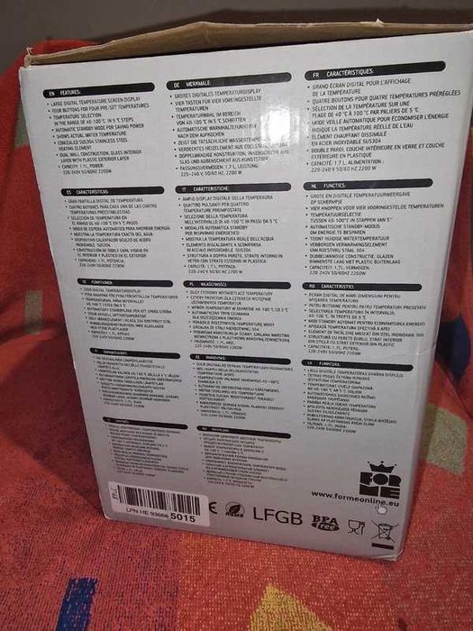 Czajnik elektryczny z regulacją temperatury dotykowy szklany