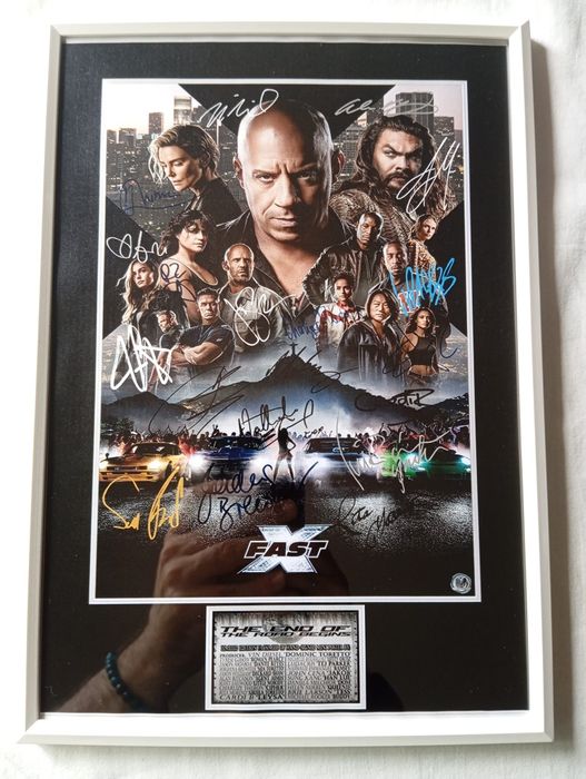 Moldura Filme Fast X com Autógrafos (A4)