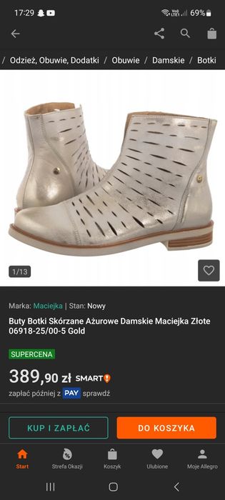 Buty botki skórzane damskie Maciejka