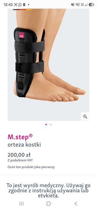Orteza stawu skokowego uniwersalny czarny