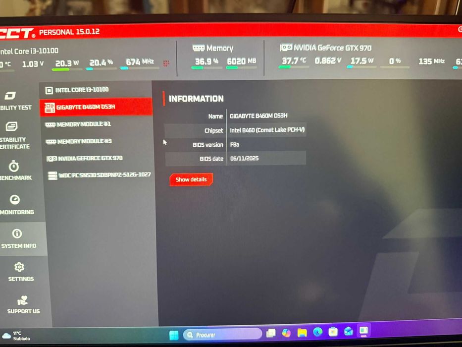 PC Gaming i3-10100 | 16GB RAM | MSI GTX 970 4GB | SSD 512GB