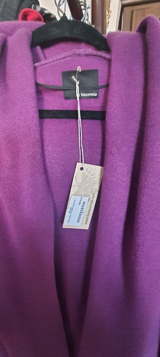 Kardigan by Insomnia Lizzy Jacket sweter grubsza dzianina fiolet. Nowy