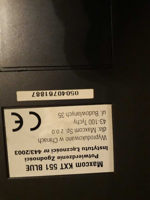 Telefon stacjonarny Maxcom, duże klawisze, blue