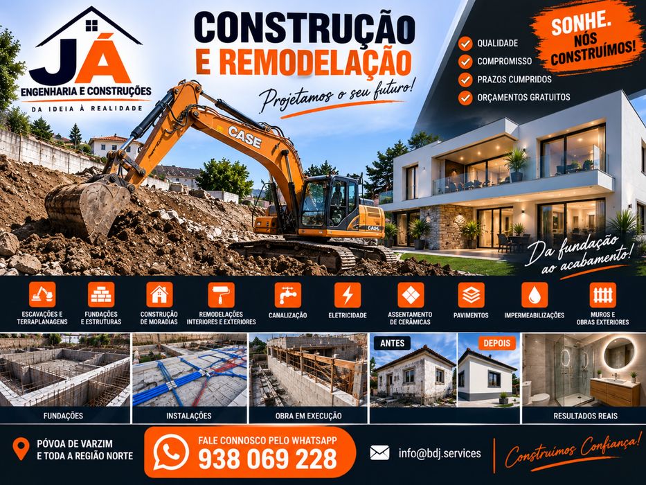 CONSTRUÇÃO E REMODELAÇÃO — JÁ Engenharia e Construções  Da ideia à realidade!