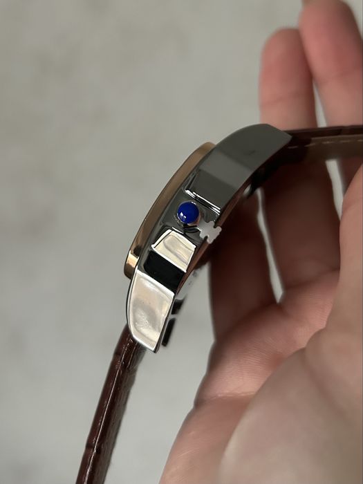 Чоловічий механічний годинник картье Cartier Santos brown/gold