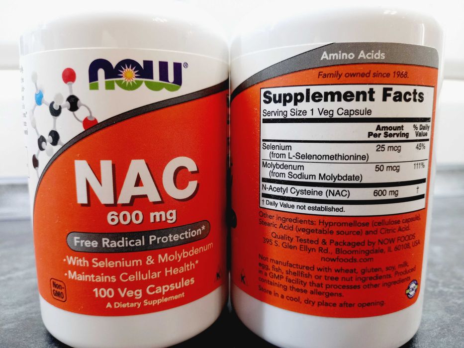 Now Foods, NAC 600 мг (100-250 капс.), N-ацетилцистеин
