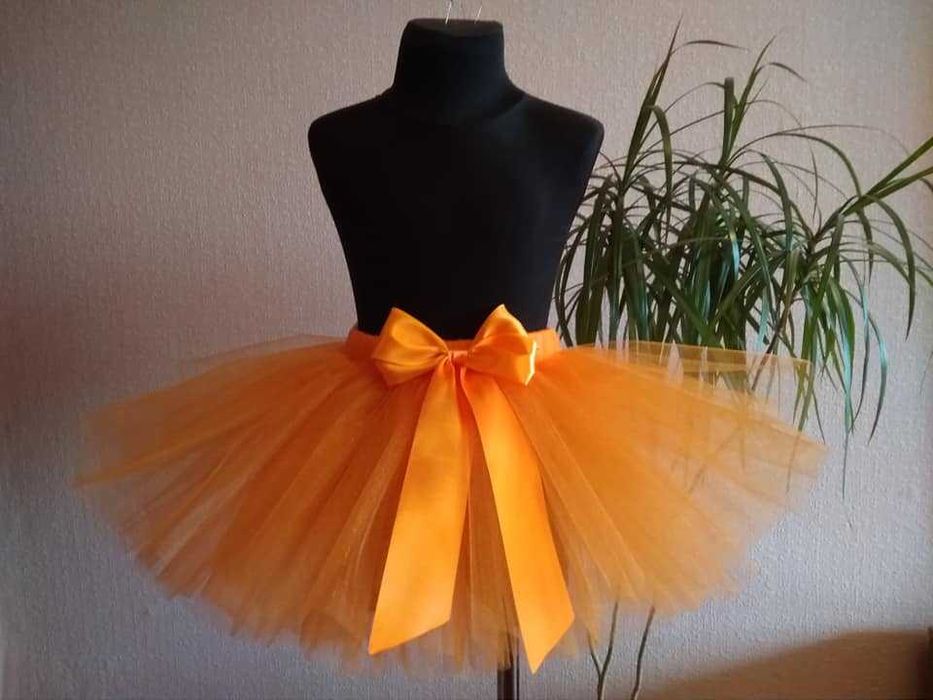 Карнавальний костюм мандаринка лисичка білочка 5-7р. обруч і спідничка