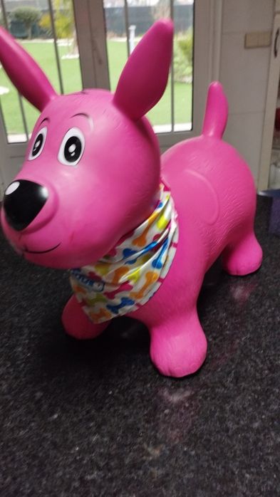 Cão /brinquedo em borracha, para crianças até aos 5 anos.