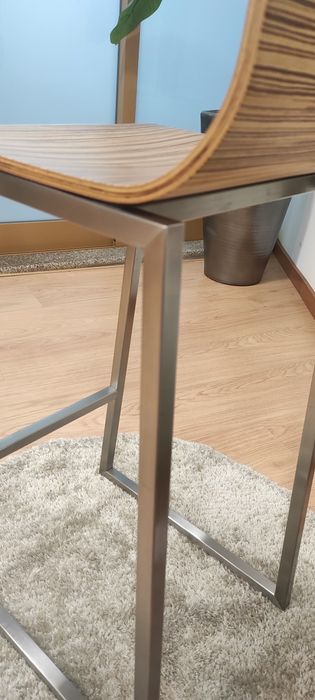 Cadeira alta em inox