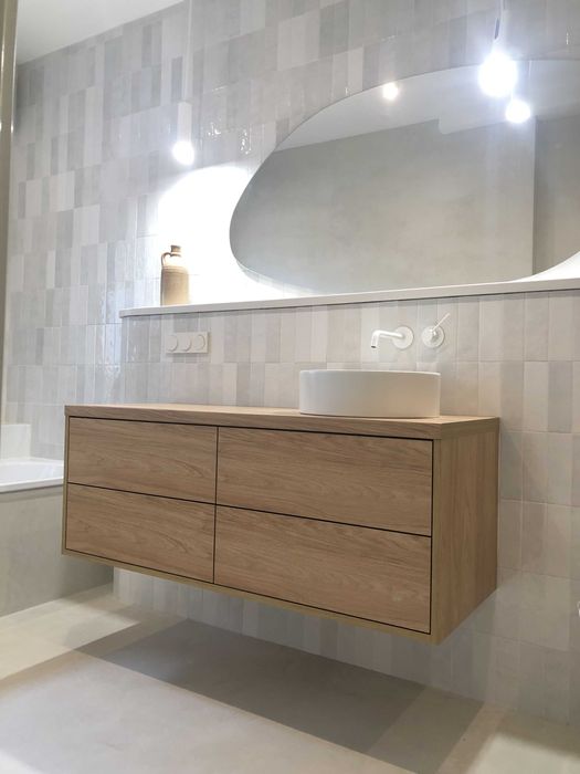 Szafka pod umywalkę 130 cm - BLUM - meble łazienkowe na wymiar