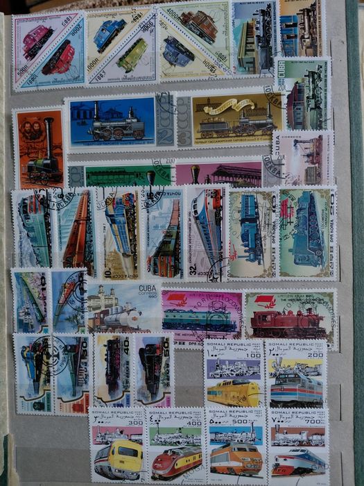 Марки поштові. Транспорт,залізниця.26 серій,152 марки.