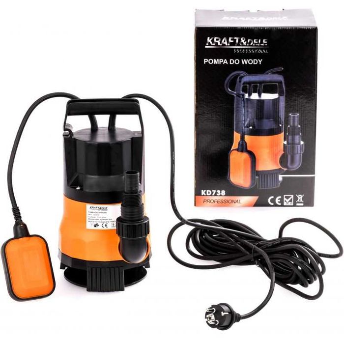 Pompa do wody czystej brudnej szamba 1450W z pływakiem 9000l/h