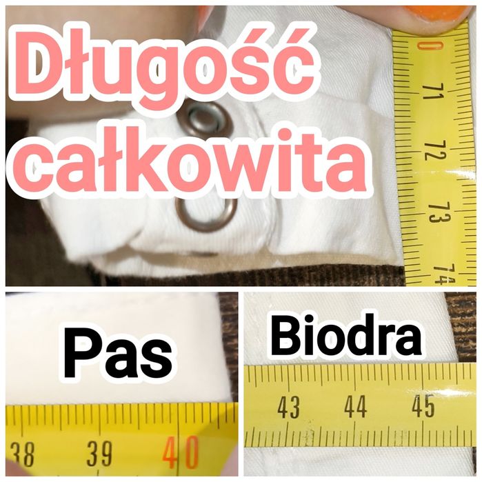 Białe bawełniane Rybaczki 3/4 długości Promod 38 (M)