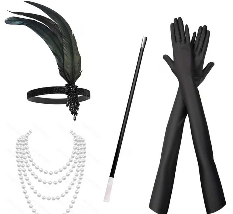 Elegancka sukienka lata 20, Flapper Gatsby cekiny, r. M Sylwester karnawał