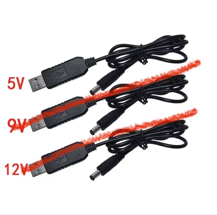 Кабель для роутера повышающий usb dc 12v 9v, интернет без света