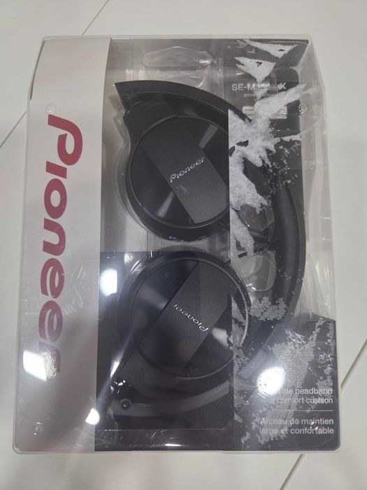 NOWE Słuchawki nauszne Pioneer SE-MJ503-K Czarne / Składane
