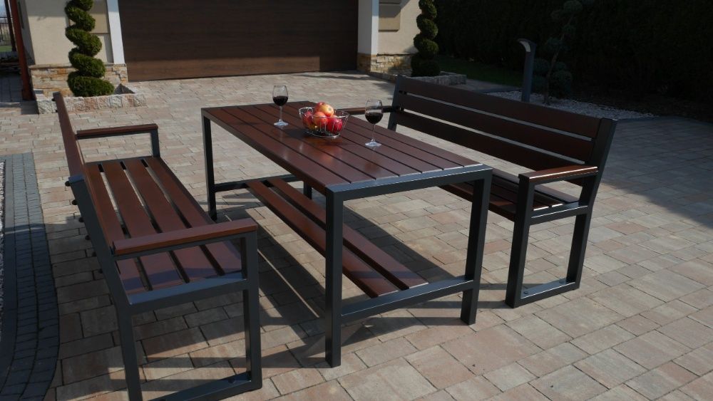 LOFT Meble Ogrodowe Zestaw Nowoczesne Drewniane  5 LAT GWARANCJI