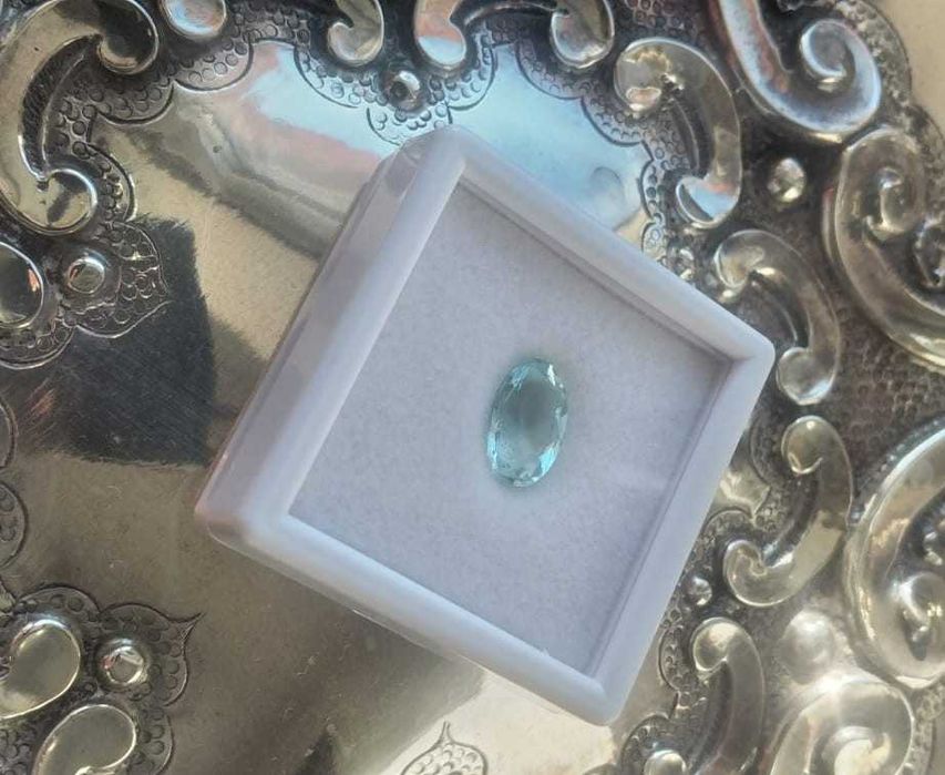 Água Marinha Natural, em talhe Oval, Peso: 3.60 cts. Gema do ano 2026