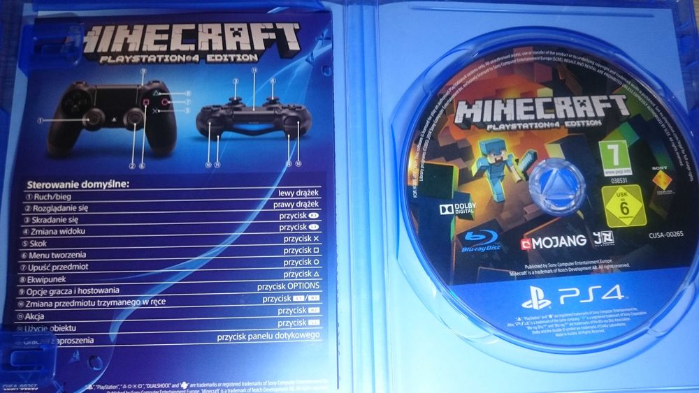 Minecraft ps4 playstation 4 PL lego spiderman little big 3 rayman PS4