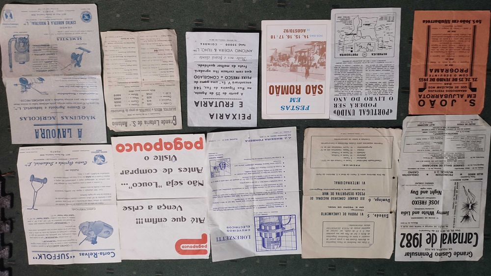 27 Cartazes Publicitários antigos diversos