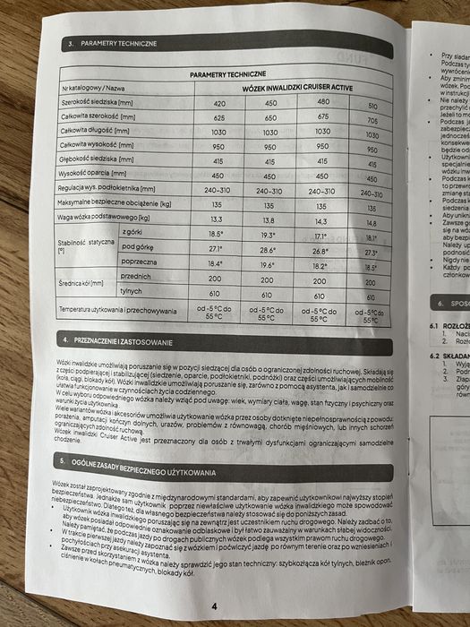 Wózek inwalidzki
