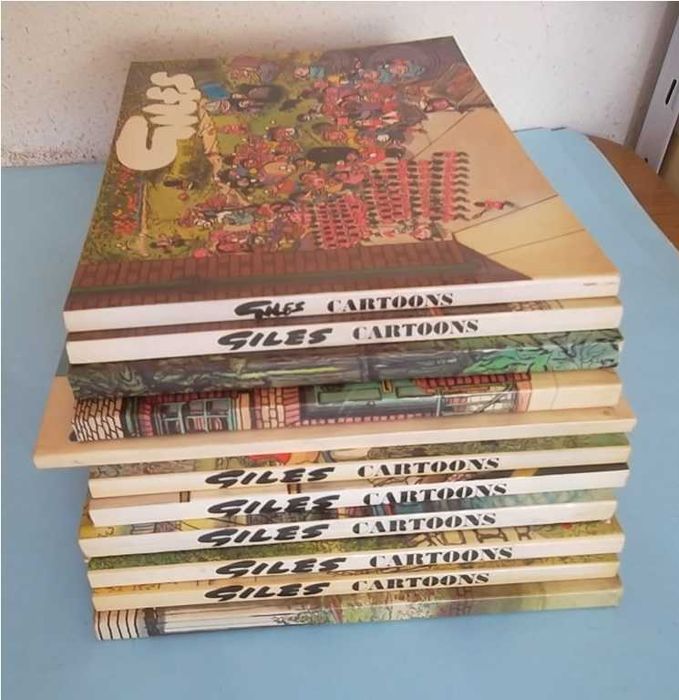 GILES - CARTOONS - 11 Livros dos anos 60