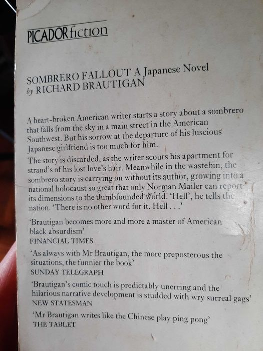 Richard Brautigan – Sombrero Fallout: A Japanese Novel
