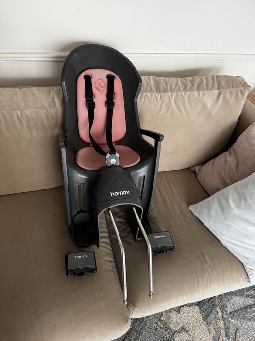 Fotelik rowerowy dziecięcy Hamax Buddy + 2 uchwyty na ramę