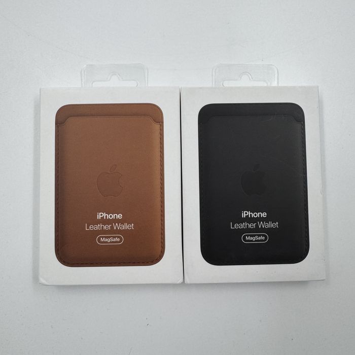 Apple iPhone Leather Wallet with Magsafe Saddle Brown / Black