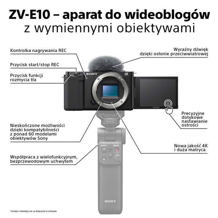Aparat cyfrowy Sony ZV-E10 - Cyfrowe.pl Łódź