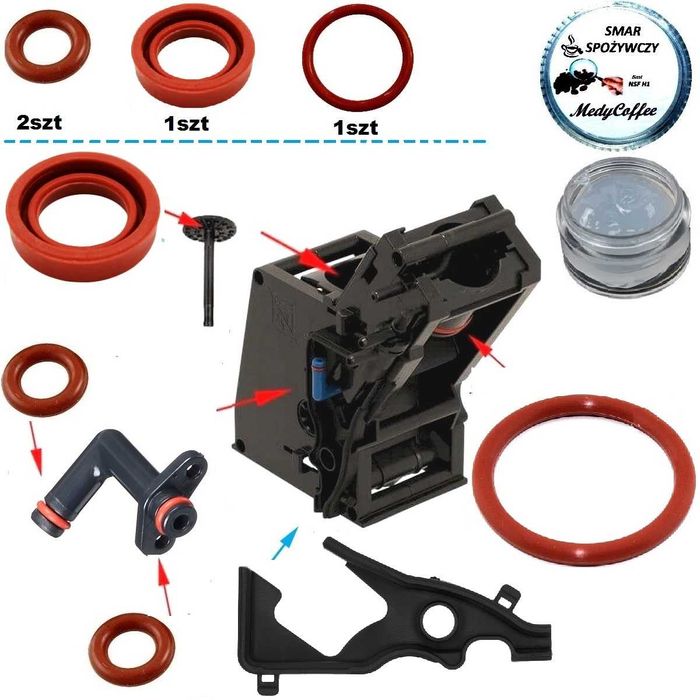 Uszczelki zaparzacza do Bosch VeroBar Siemens EQ 5, 6, 7, 8