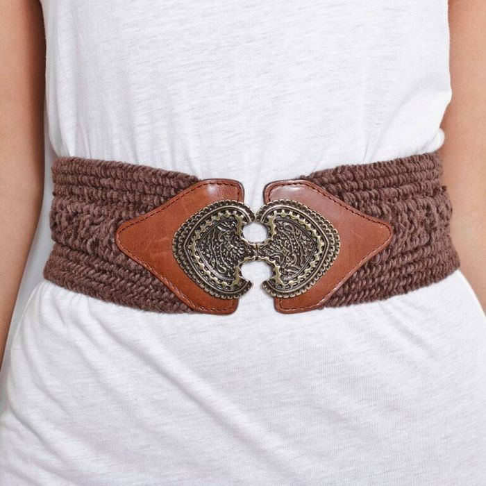 Пояс резинка Etro бордовий ремінь