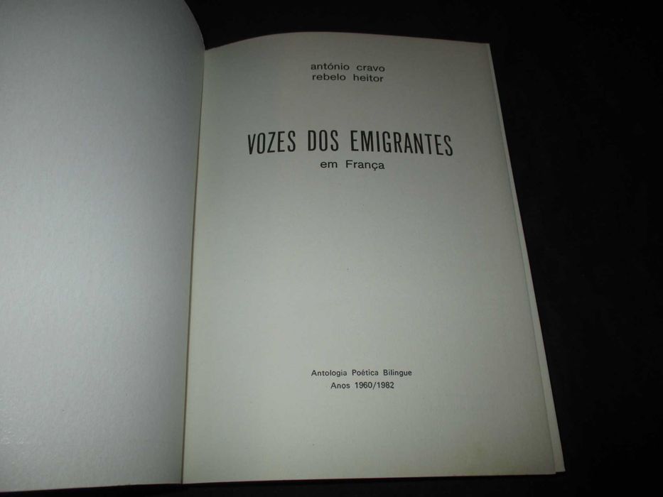 Livro Vozes dos Imigrantes em França Antologia