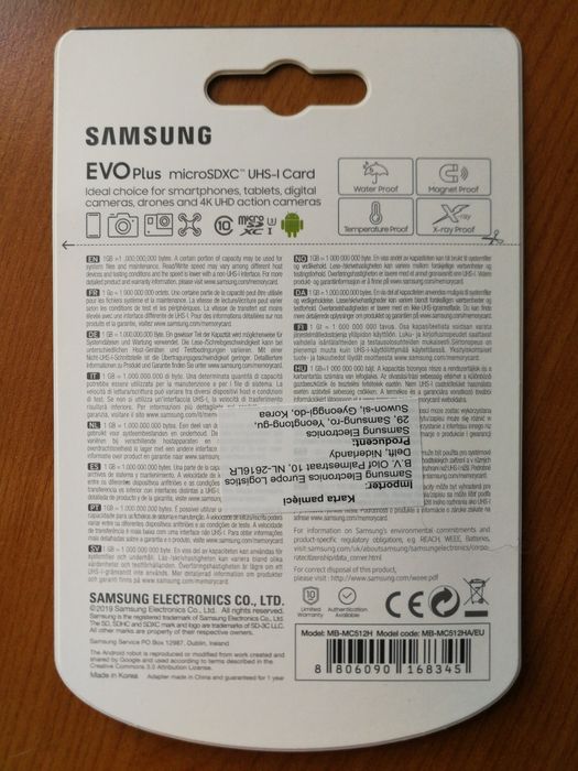 Karta Samsung 512GB microSDXC Evo Plus