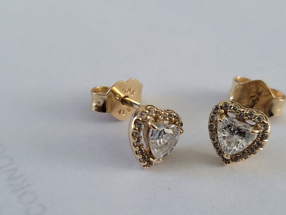 Золоті сережки від Пандори G 585 проба