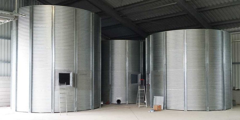 Silos do zboża 100 ton Stan idealny Niemiecki falista blacha SILOSY